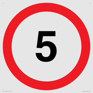 5mph or 5kph road speed sign